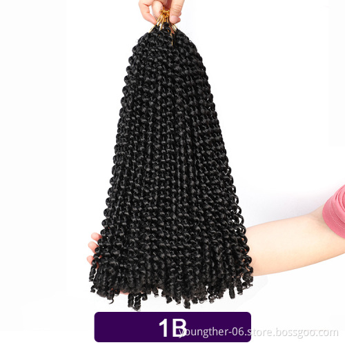 Passion Twist Hair Water Wave African Fashion Synthetic Kinky Crochet Braiding Hair Extension Passion Twist Crochet Hair